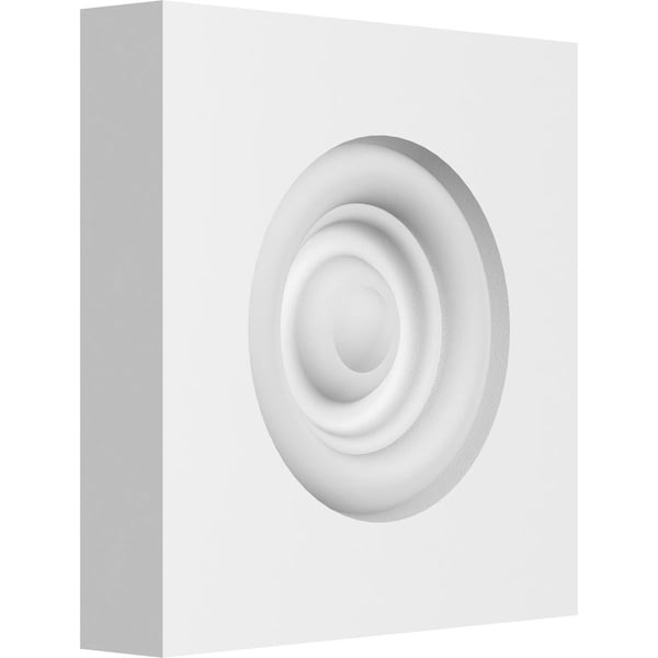 Ekena Millwork Standard Sedgwick Bullseye Rosette with Square Edge, 4"W x 4"H x 3/4"P ROSP040X040X075SDG02 - main